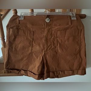 Anthropology Colette Women’s Bronze Linen Blend Shorts